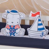 Kit Almofadas Decorativas Infantil Urso Sailor Marinho Kit Almofadas Decorativas Infantil Urso Sailor Marinho