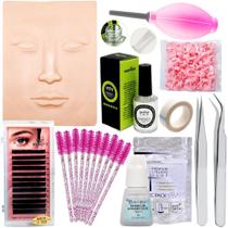 Kit Alongamento de Cílios Fio a Fio + Cola de cílios + escovinhas + pinças - Kalon Nails