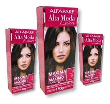 Kit Alta Moda 4.0 Castanho Médio Coloração Creme (3 Unidades) Alfaparf