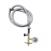 Kit Alta Pressão Manômetro Mangueira Nitrílica 2m Completo