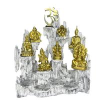 Kit Altar Indu+ Budas, OM, Kuayn, Ganesha,Shiva em Resina - Lua Mística - 100% Original - Loja Oficial