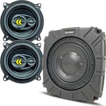 Kit Alto Falante 5 Triaxial Revo6 140W + Subwoofer 200W Slim