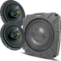 Kit Alto Falante 6 Triaxial Revo6 140W + Subwoofer 200W Slim