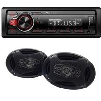 Kit Alto Falante 6x9 + Radio pioneer mvh-s215bt bluetooth