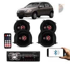 Kit Alto Falante Celta 4 Portas 5 Pol 240W Radio MP3 KF.054R - FOXER