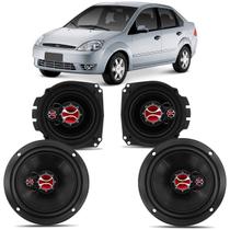 Kit Alto Falante Ford Fiesta Hatch Sedan 2002 A 2006 200W RMS Triaxial Original Foxer KF.071