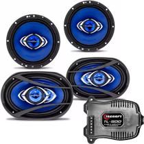 Kit Alto Falante Hurricane 6 + 6x9 280w Rms + Modulo Taramps