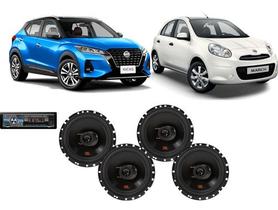 Kit Alto Falante Jbl Nissan Kicks March 220wrms + Rádio Bt Kit Alto Falante Jbl Nissan Kicks March 220wrms + Rádio Bt