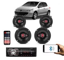 Kit Alto Falante Peugeot Todos 6 e 5 Pol 240W +Radio KF.161R