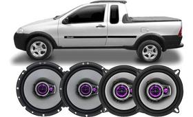 Kit Alto Falante Pioneer Original Fiat Strada 6pol 200w 4 P