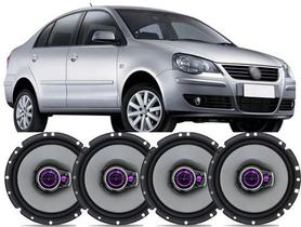 Kit Alto Falante Pioneer Original Vw Polo Sedan 6pol 200w 4p