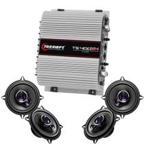 Kit Alto Falante Pioneer TS 1360BR 5 Polegadas + Módulo Amplificador de Potência 400 watts Taramps