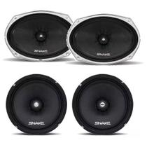 Kit Alto Falante Snake 6 Pol + 6x9 Woofer 4 Ohms 220w Rms