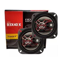 Kit Alto Falante Triaxial Bravox B3x40x 160w 4 Polegadas Cor Preto e Vermelho