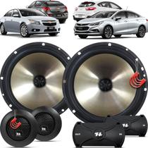 Kit Alto Falantes Dianteiros Chevrolet Cruze 2011 até 2021 - Hurricane Platino Duas Vias 320w