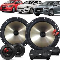 Kit Alto Falantes Dianteiros Chevrolet Onix 2013 até 2021 - Hurricane Platino Duas Vias 320w Kit Alto Falantes Dianteiros Chevrolet Onix 2013 até 2021 - Hurricane Platino Duas Vias 320w