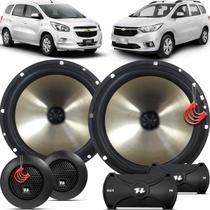 Kit Alto Falantes Dianteiros Chevrolet Spin 2013 até 2021 - Hurricane Platino Duas Vias 320w