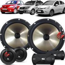 Kit Alto Falantes Dianteiros Citroen C3 2003 até 2020 - Hurricane Platino Duas Vias 320w Kit Alto Falantes Dianteiros Citroen C3 2003 até 2020 - Hurricane Platino Duas Vias 320w