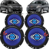 Kit Alto Falantes Dianteiros e Traseiros Chevrolet Meriva 2002 até 2012 - Hurricane Class 520w