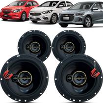 Kit Alto Falantes Dianteiros e Traseiros Chevrolet Onix 2013 até 2021 - Hurricane Aurum 480w