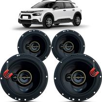 Kit Alto Falantes Dianteiros e Traseiros Citroen C4 Cactus 2018 Até 2021 - Hurricane Aurum 480w