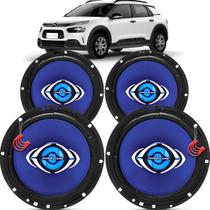 Kit Alto Falantes Dianteiros e Traseiros Citroen C4 Cactus 2018 Até 2021 - Hurricane Class 520w