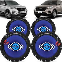 Kit Alto Falantes Dianteiros e Traseiros Hyundai Creta 2016 até 2021 - Hurricane Class 520w