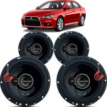 Kit Alto Falantes Dianteiros e Traseiros Mitsubishi Lancer 2010 até 2019 - Hurricane Aurum 480w