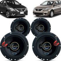 Kit Alto Falantes Dianteiros e Traseiros Nissan Versa 2011 até 2020 - Hurricane Aurum 480w