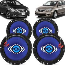 Kit Alto Falantes Dianteiros e Traseiros Nissan Versa 2011 até 2020 - Hurricane Class 520w