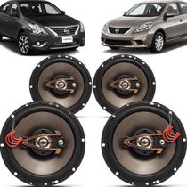 Kit Alto Falantes Dianteiros e Traseiros Nissan Versa 2011 até 2020 - Hurricane Platino 640w