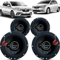 Kit Alto Falantes Dianteiros e Traseiros Renault Logan 2014 até 2021 - Hurricane Aurum 480w