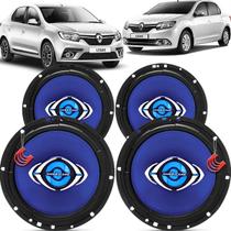 Kit Alto Falantes Dianteiros e Traseiros Renault Logan 2014 até 2021 - Hurricane Class 520w
