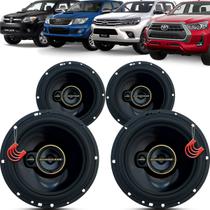 Kit Alto Falantes Dianteiros e Traseiros Toyota Hilux CD 2006 até 2021 - Hurricane Aurum 480w