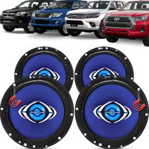 Kit Alto Falantes Dianteiros e Traseiros Toyota Hilux CD 2006 até 2021 - Hurricane Class 520w