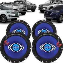 Kit Alto Falantes Dianteiros e Traseiros Toyota Hilux SW4 2006 até 2021 - Hurricane Class 520w