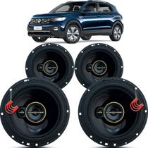 Kit Alto Falantes Dianteiros e Traseiros Volkswagen T-Cross 2019 até 2021 - Hurricane Aurum 480w