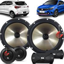 Kit Alto Falantes Dianteiros Fiat Argo 2018 até 2021 - Hurricane Platino Duas Vias 320w