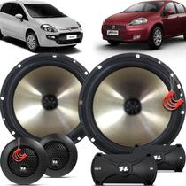 Kit Alto Falantes Dianteiros Fiat Punto 2007 até 2017 - Hurricane Platino Duas Vias 320w Kit Alto Falantes Dianteiros Fiat Punto 2007 até 2017 - Hurricane Platino Duas Vias 320w