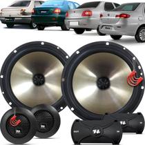 Kit Alto Falantes Dianteiros Fiat Siena 1997 até 2016 - Hurricane Platino Duas Vias 320w Kit Alto Falantes Dianteiros Fiat Siena 1997 até 2016 - Hurricane Platino Duas Vias 320w