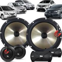 Kit Alto Falantes Dianteiros Honda Fit 2004 até 2021 - Hurricane Platino Duas Vias 320w
