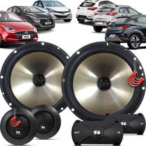 Kit Alto Falantes Dianteiros Hyundai HB20 HB20X 2012 até 2022 - Hurricane Platino Duas Vias 320w