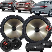 Kit Alto Falantes Dianteiros Hyundai HB20S 2012 até 2022 - Hurricane Platino Duas Vias 320w