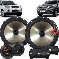 Kit Alto Falantes Dianteiros Hyundai Tucson 2005 até 2022 - Hurricane Platino Duas Vias 320w