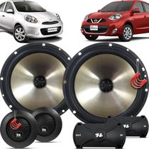 Kit Alto Falantes Dianteiros Nissan March 2011 até 2020 - Hurricane Platino Duas Vias 320w