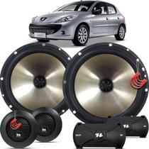Kit Alto Falantes Dianteiros Peugeot 207 2008 até 2015 - Hurricane Platino Duas Vias 320w Kit Alto Falantes Dianteiros Peugeot 207 2008 até 2015 - Hurricane Platino Duas Vias 320w