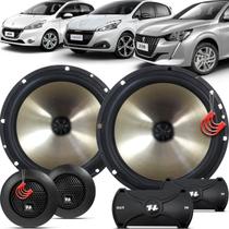 Kit Alto Falantes Dianteiros Peugeot 208 2013 até 2021 - Hurricane Platino Duas Vias 320w