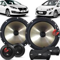 Kit Alto Falantes Dianteiros Peugeot 308 2012 até 2019 - Hurricane Platino Duas Vias 320w Kit Alto Falantes Dianteiros Peugeot 308 2012 até 2019 - Hurricane Platino Duas Vias 320w