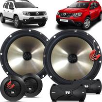 Kit Alto Falantes Dianteiros Renault Duster 2016 até 2021 - Hurricane Platino Duas Vias 320w