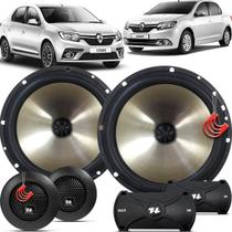 Kit Alto Falantes Dianteiros Renault Logan 2014 até 2021 - Hurricane Platino Duas Vias 320w